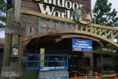 Woodwork Bass Pro during construction