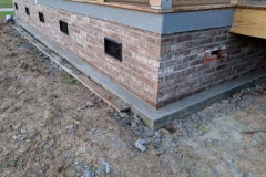 brick skirt nearing completion